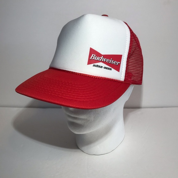 red budweiser hat